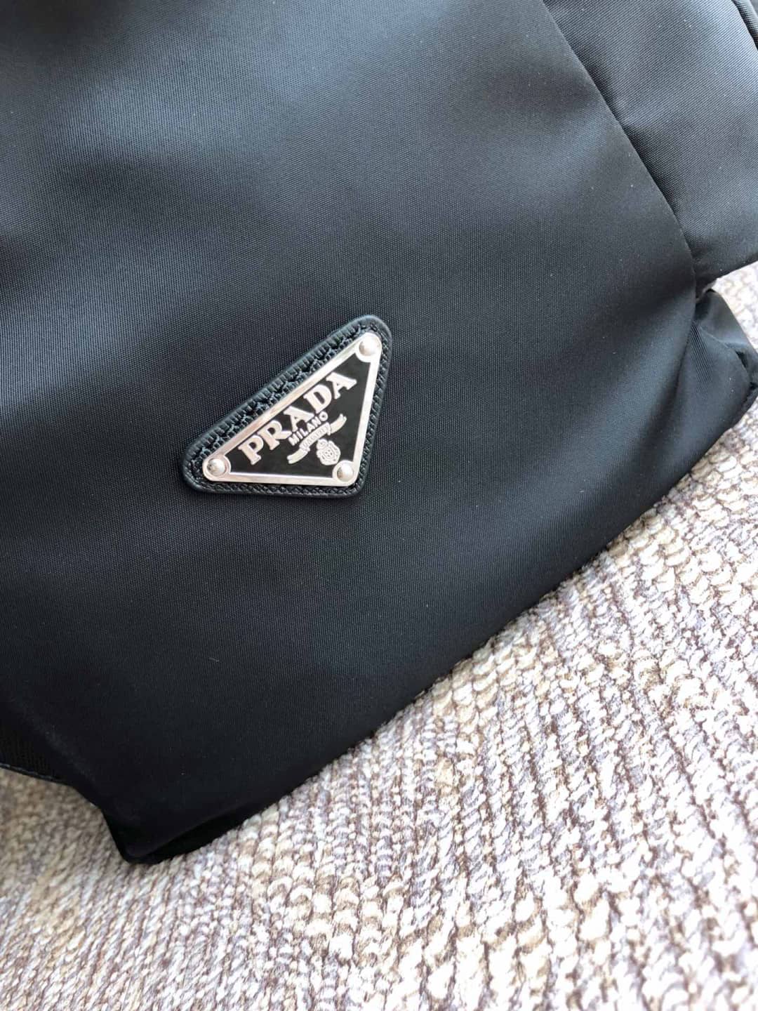 Pra*a Backpack Dupe Nylon Leather Replica