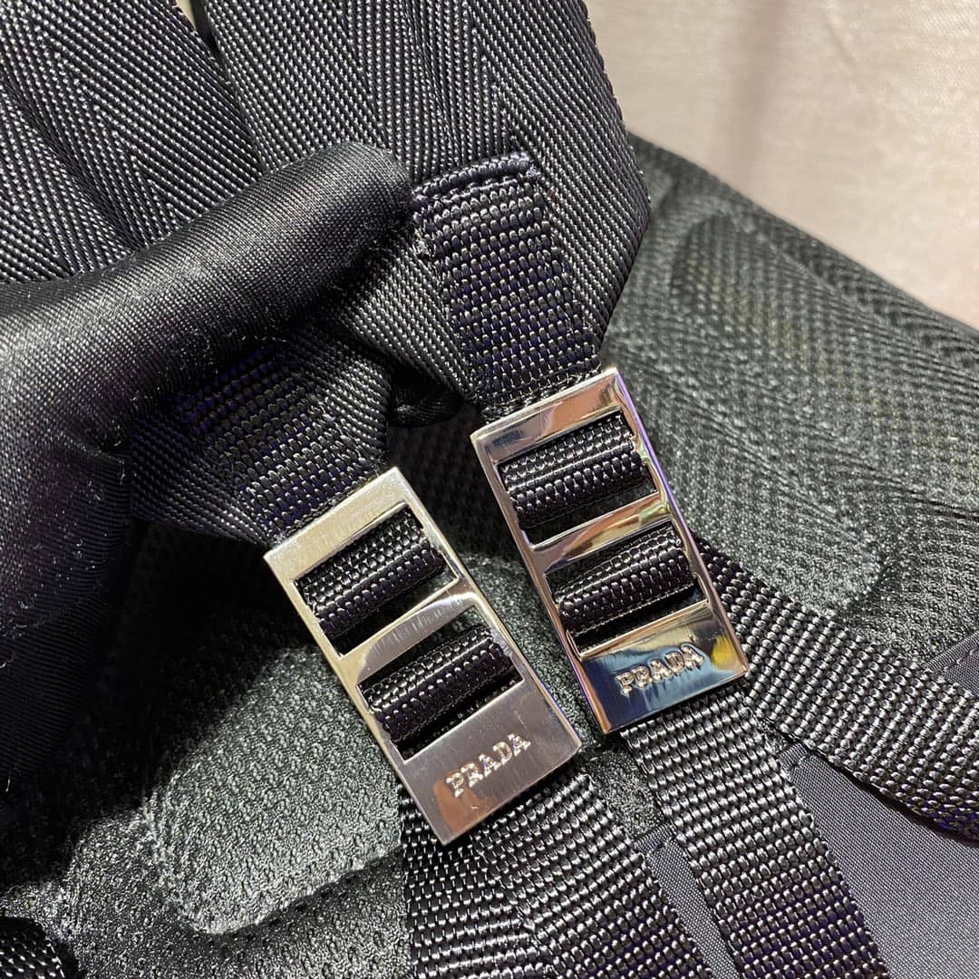 Pra*a Backpack Dupe Tessuto Zainetto Nylon Leather