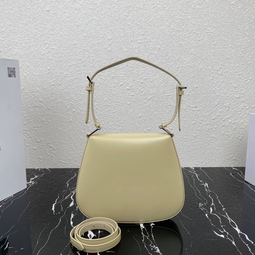 Pra*a Cleo Bag Dupe Brushed Leather Flap Shoulder Bag
