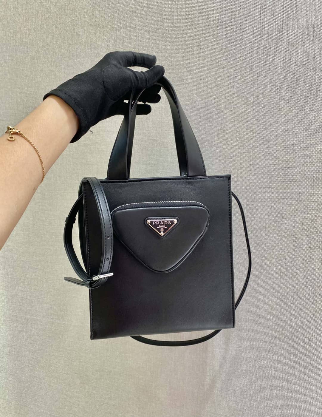 Replica Pra*as Nappa Leather Replica Tote