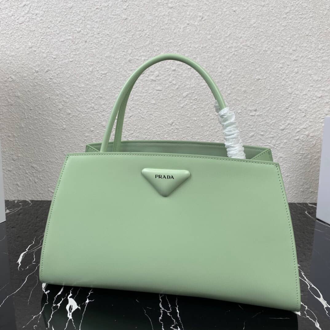 Pra*a Small Brushed Leather Replica Tote