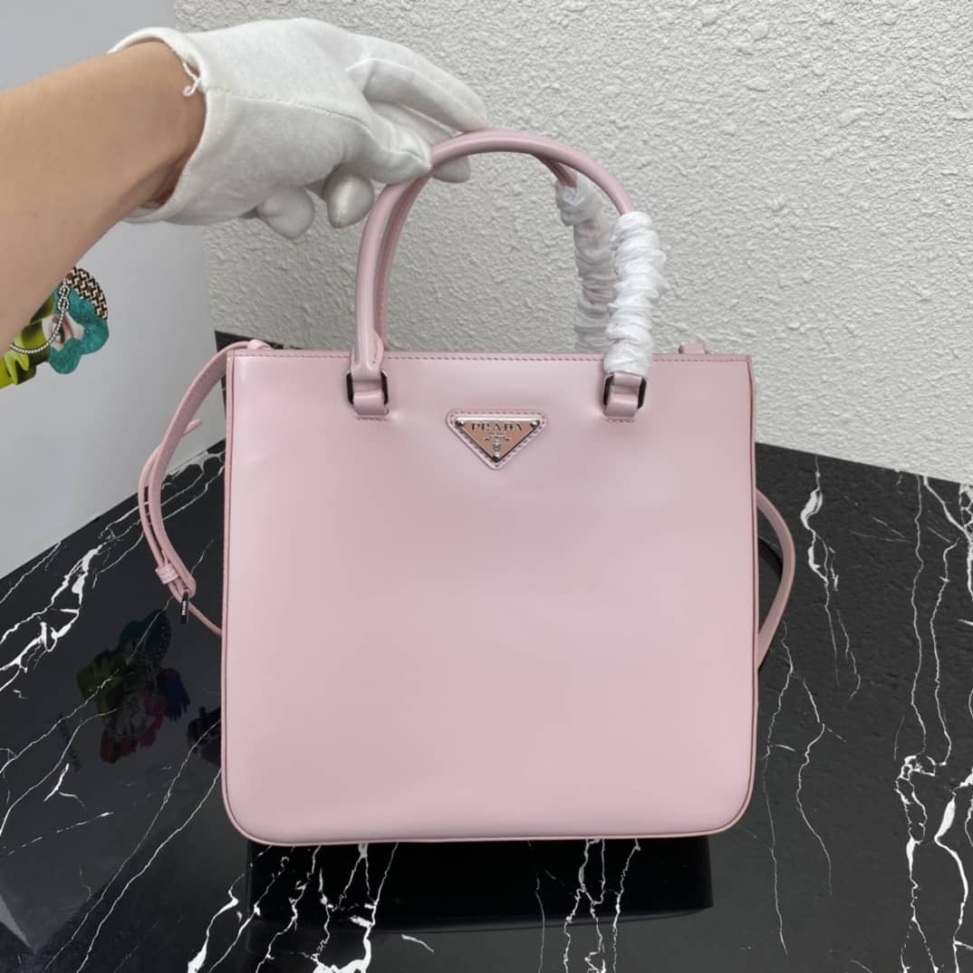 Pra*a Raffia Tote Dupe Womens Brushed Leather Replica Tote
