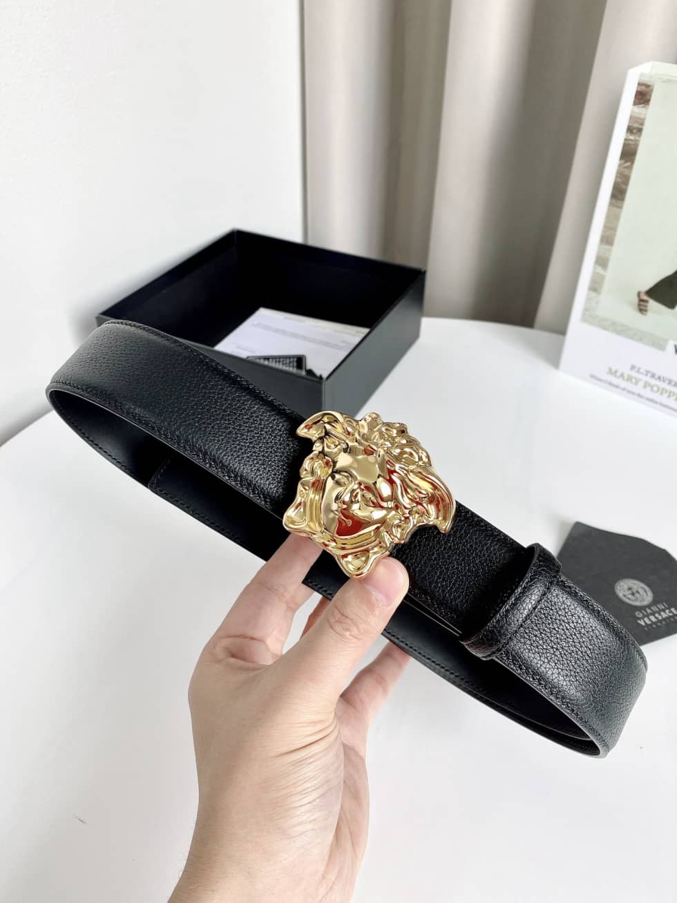 7 Star Versace Leather Belt 38mm