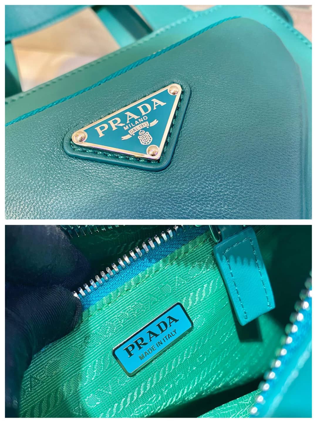 Pra*a Nappa Leather Replica Tote