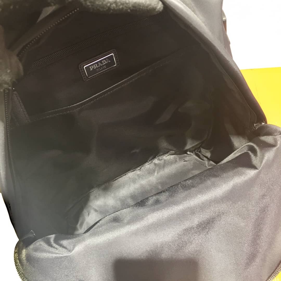 Pra*a Backpack Dupe Tessuto Zainetto Nylon Leather