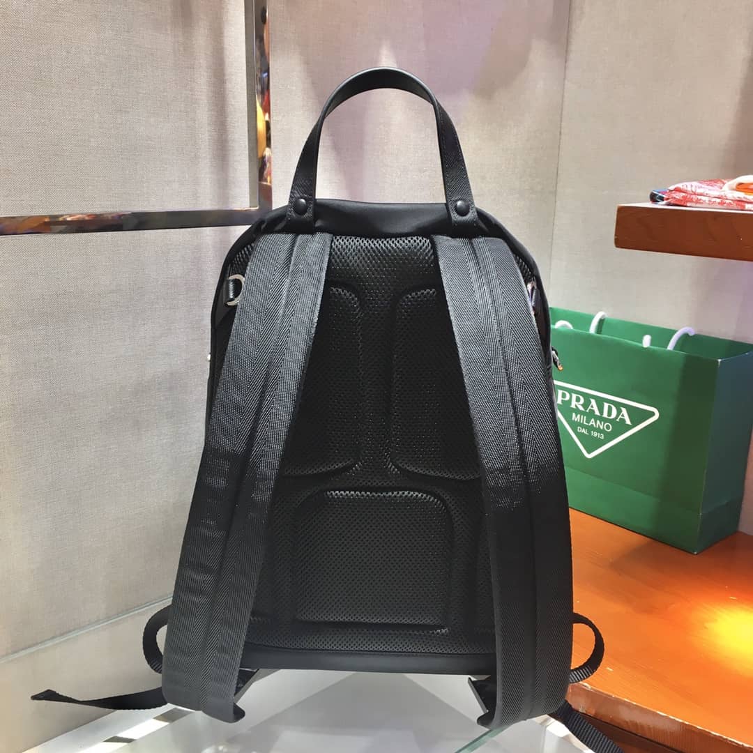 Pra*a Backpack Dupe Tessuto Zainetto Nylon Leather