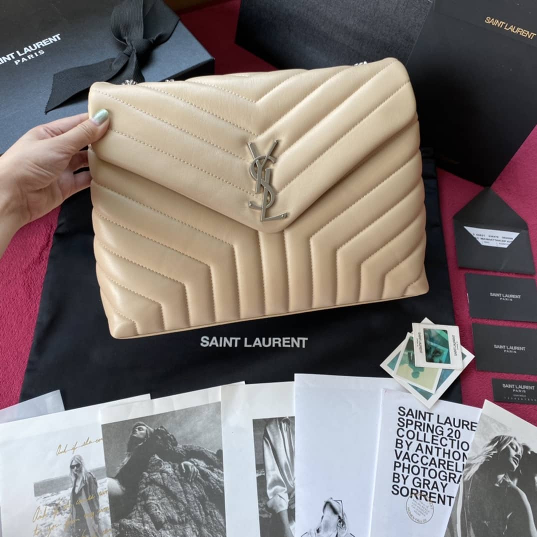 Y51 Loulou Medium Quilted “Y” Leather Replica Bag