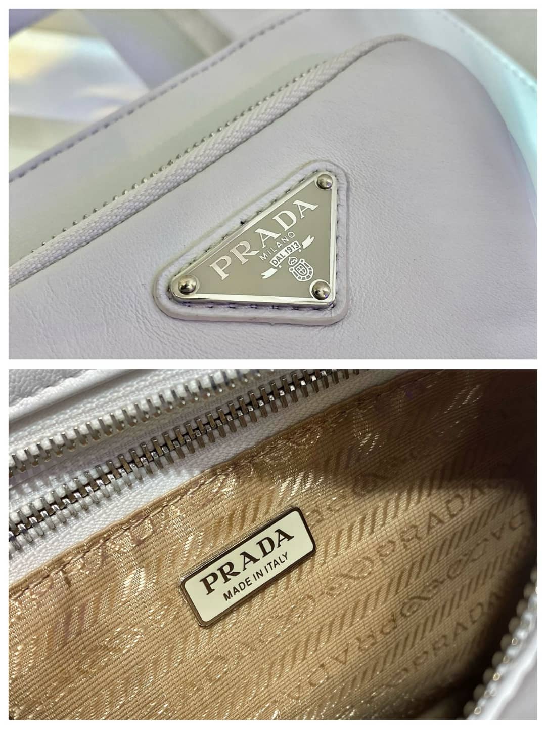 Pra*a Nappa Leather Replica Tote
