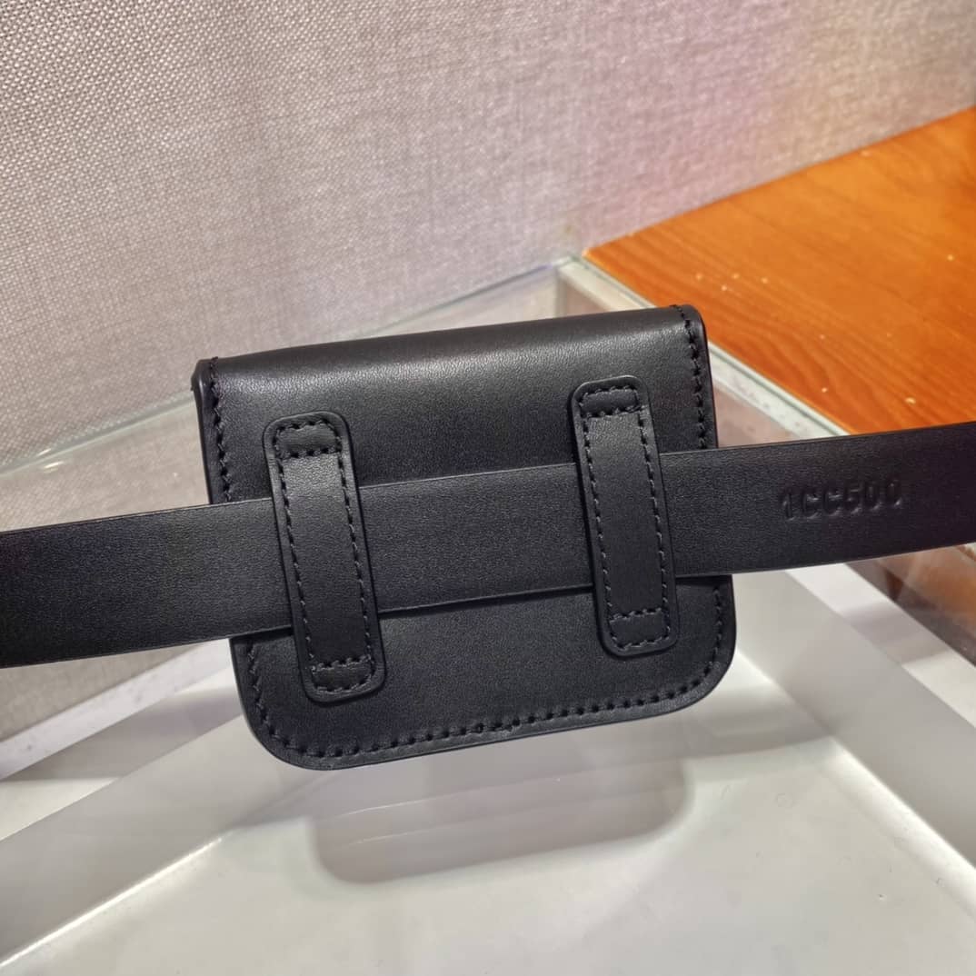 Replica Pra*as Womens Leather Belt With Pouch