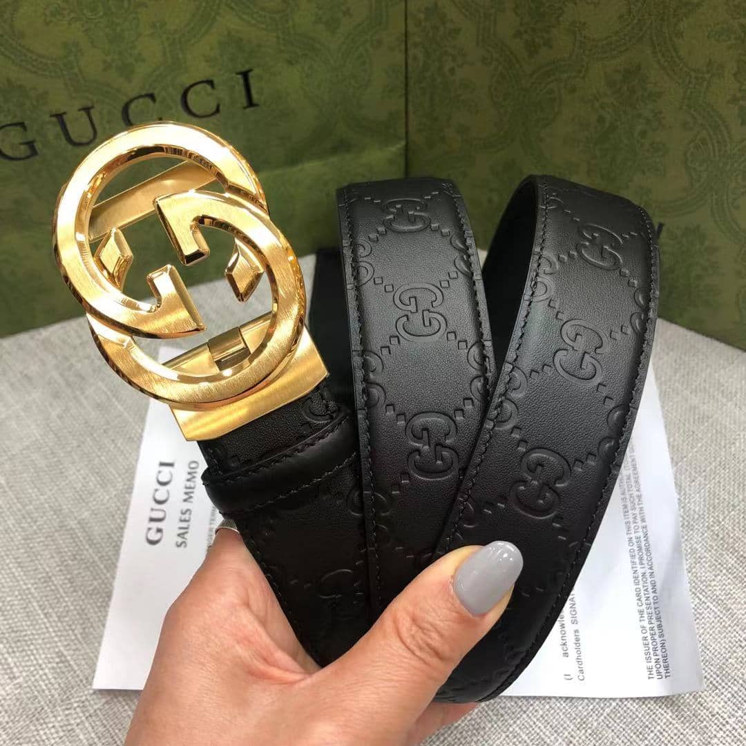 Fake Gvc*1 Logo Belt 34mm
