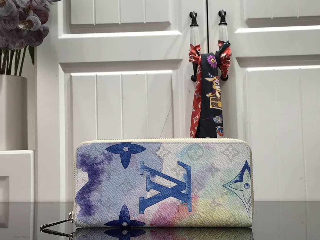 L0vis Vvtt0n Wallet Dupe Zippy Watercolor MonogramM80499
