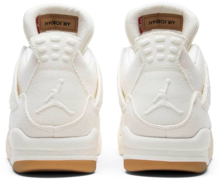 Levi s x Air Jordan 4 Retro  White Denim  AO2571-100 Reps