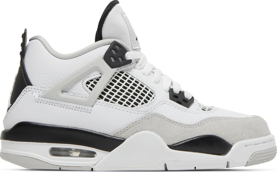 Air Jordan 4 Retro GS  Military Black  408452-111 Replicas