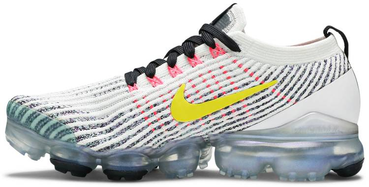 Air VaporMax Flyknit 3  White Dynamic Yellow  AJ6900-103