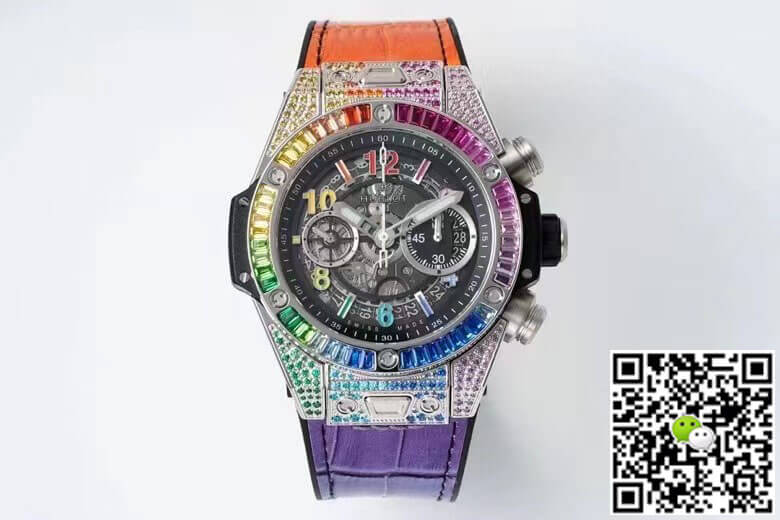 Replica Hublot BIG BANG Unico 411.NX.1117.LR.0999 1:1 Best Edition ZF Factory Rainbow Skeleton Dial
