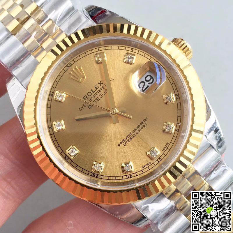 R01ex Dupe Datejust II 41mm 116333 1:1 Best Edition Swiss ETA2836 Champagne Dial