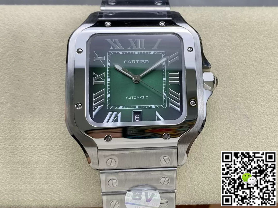 Replica Ca*t1er De Santos WSSA0062 1:1 Best Edition BV Factory Green Dial