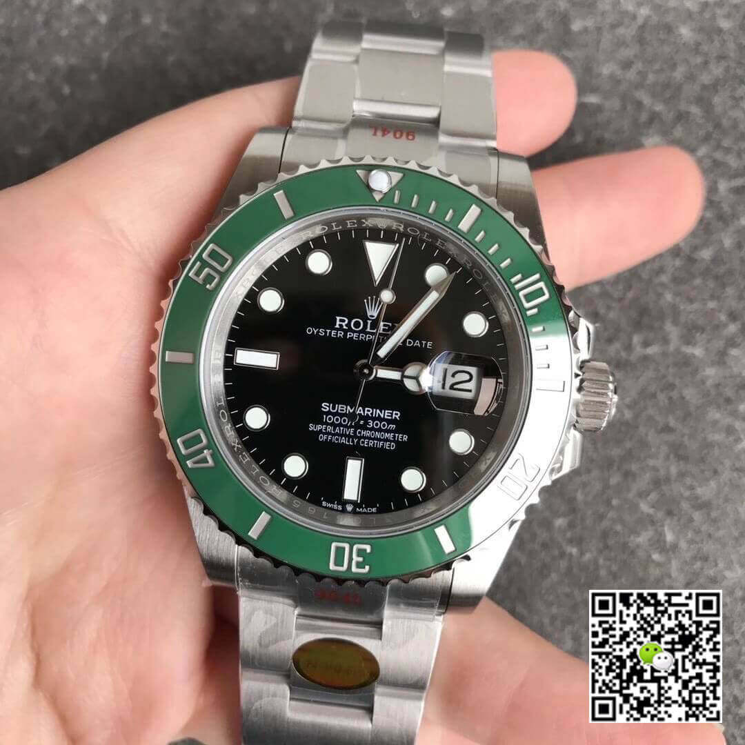 R01ex Submariner Replica Date 41mm 126610LV 1:1 Best Edition NOOB Factory Green Bezel
