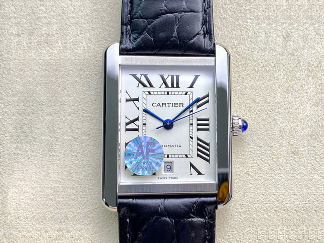 Replica Ca*t1er Tank W5200027 1:1 Best Edition AF Factory Silvery White Dial