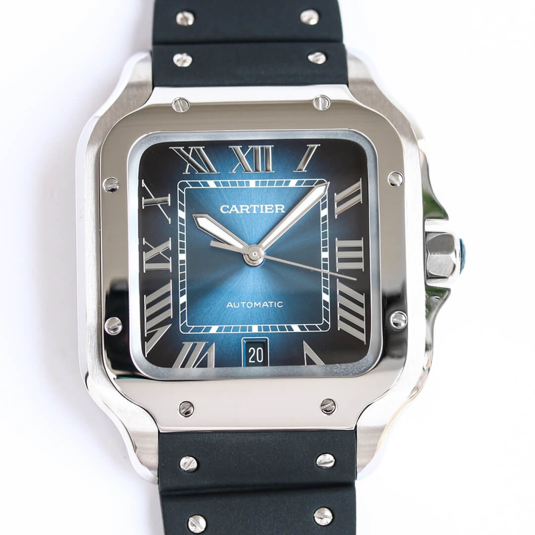 Replica Ca*t1er Santos WSSA0030 1:1 Best Edition GF Factory V2 Rubber Strap