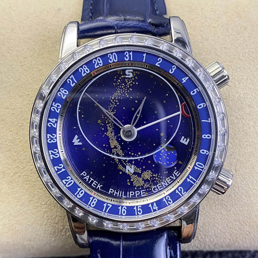 Replica Pat*k Phi1i*pe Grand Complications 6104G-001 1:1 Best Edition AI Factory Sky Moon Blue Dial