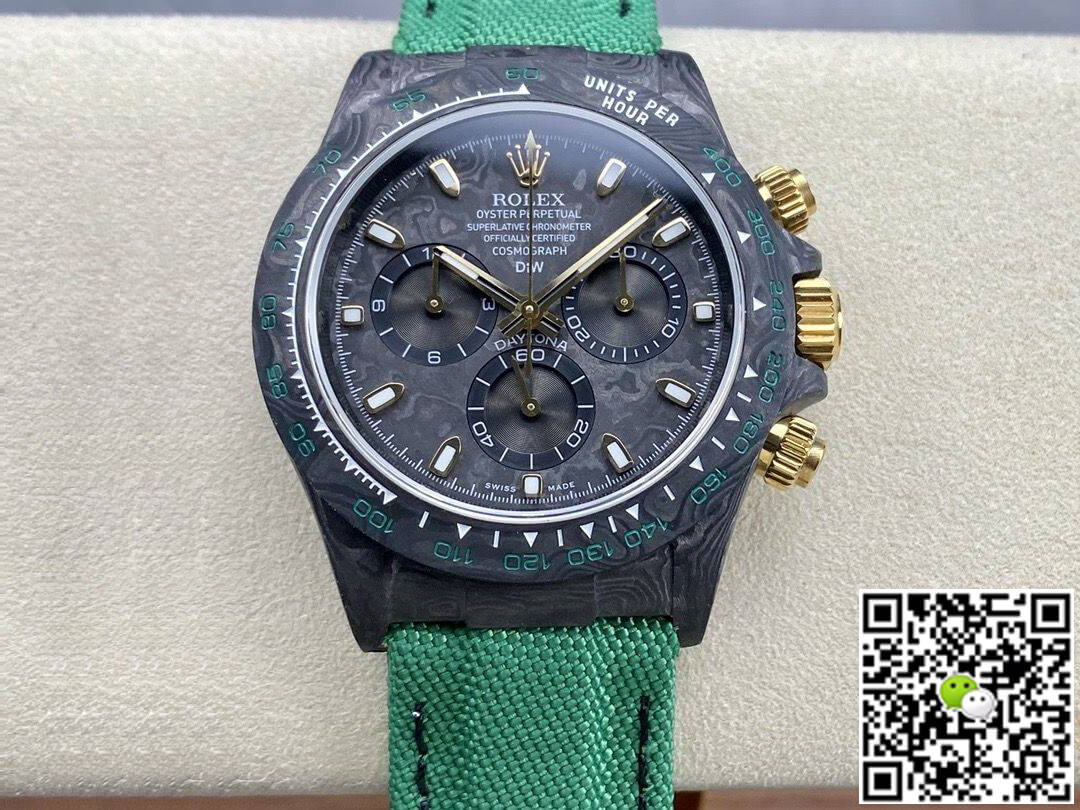Replica R01ex Daytona Cosmograph Diw Custom Version 1:1 Best Edition Noob Factory Carbon Fiber Dial