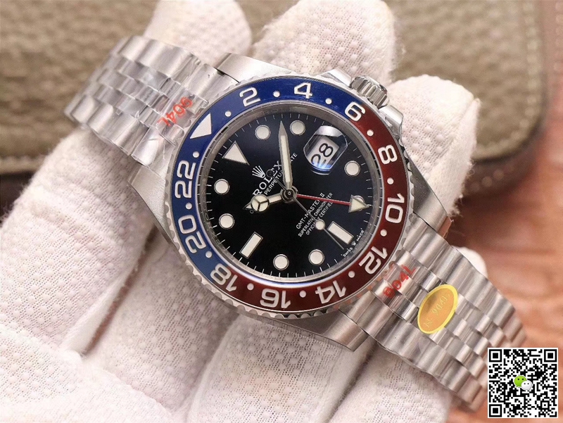 Replica R01ex GMT Master II 126710BLRO-0001 1:1 Best Edition Noob Factory Black Dial Swiss ETA3285
