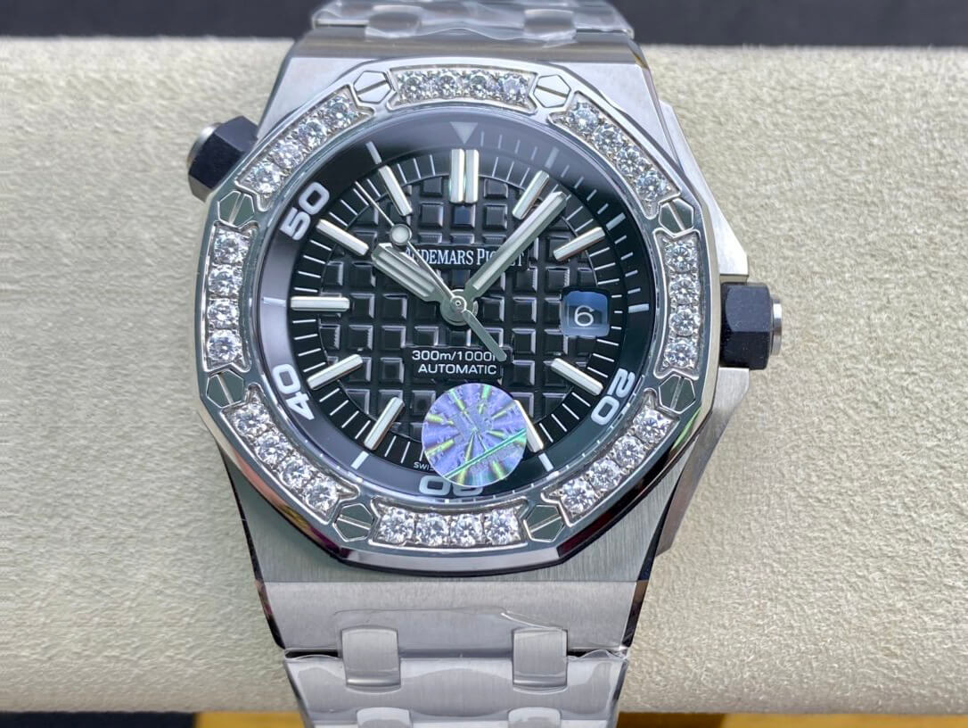 Replica Audemars P1g*et Royal Oak Offshore 15703 1:1 Best Edition JF Factory D1am0nd-set Bezel
