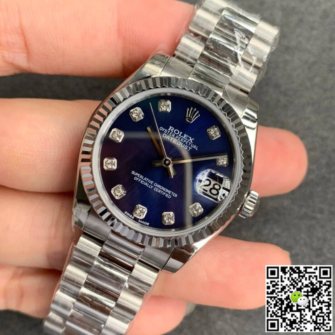 Replica R01ex Datejust 31MM 1:1 Best Edition GS Factory Blue Dial