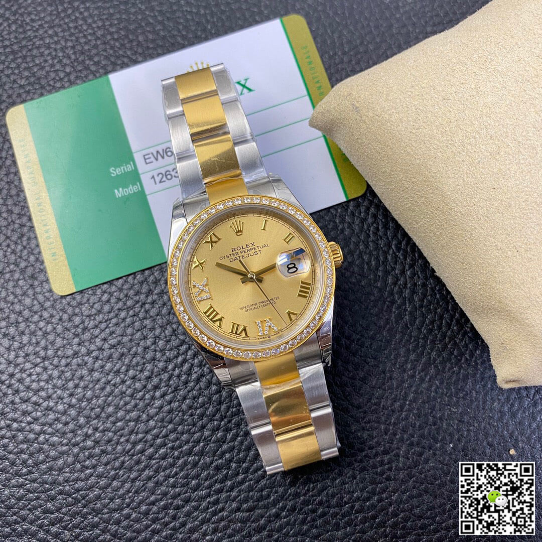 Replica R01ex Datejust 126283 1:1 Best Edition EW Factory Yellow Gold