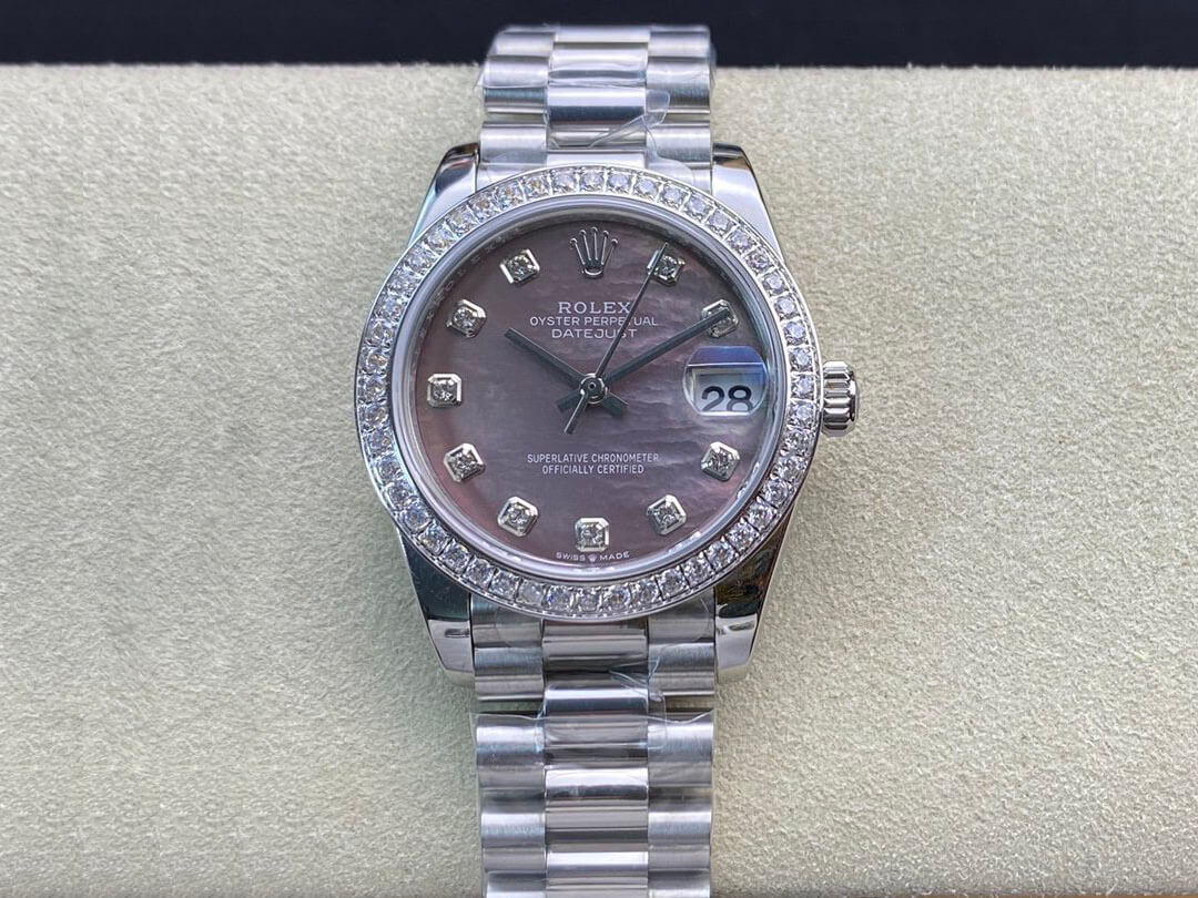 Replica R01ex Datejust M178384-0019 31MM 1:1 Best Edition EW Factory D1am0nd-set Bezel