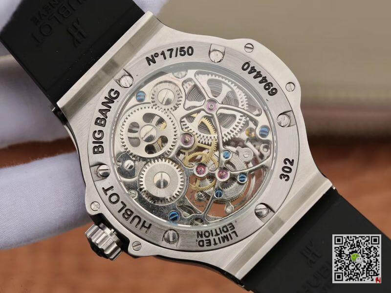 Replica Hublot Classic Fusion 45mm Tourbillon With D1am0nd Gray Dial 1:1 Best Edition on Black Rubber Strap Swiss Tourbillon