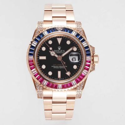 Replica R01ex GMT Master II 116759 SAru 1:1 Best Edition ROF Factory Rose Gold Swiss ETA2836