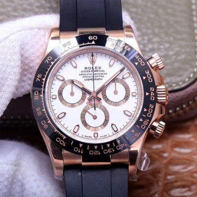 R01ex Daytona Replica M116515LN-0019 1:1 Best Edition Noob Factory White Dial Swiss ETA4130