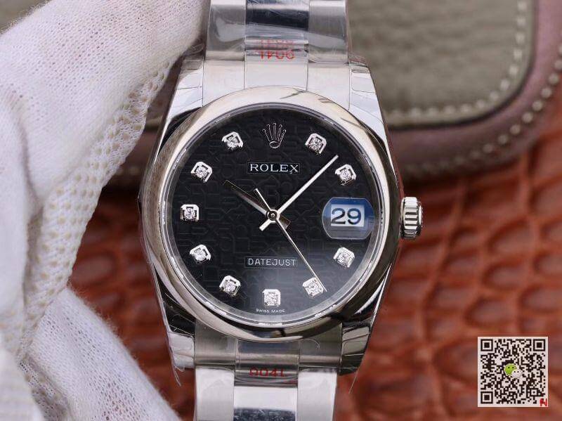 Replica R01ex Date Just 116200 DJ Factory 1:1 Best Edition Swiss ETA2836 Black Computer Dial