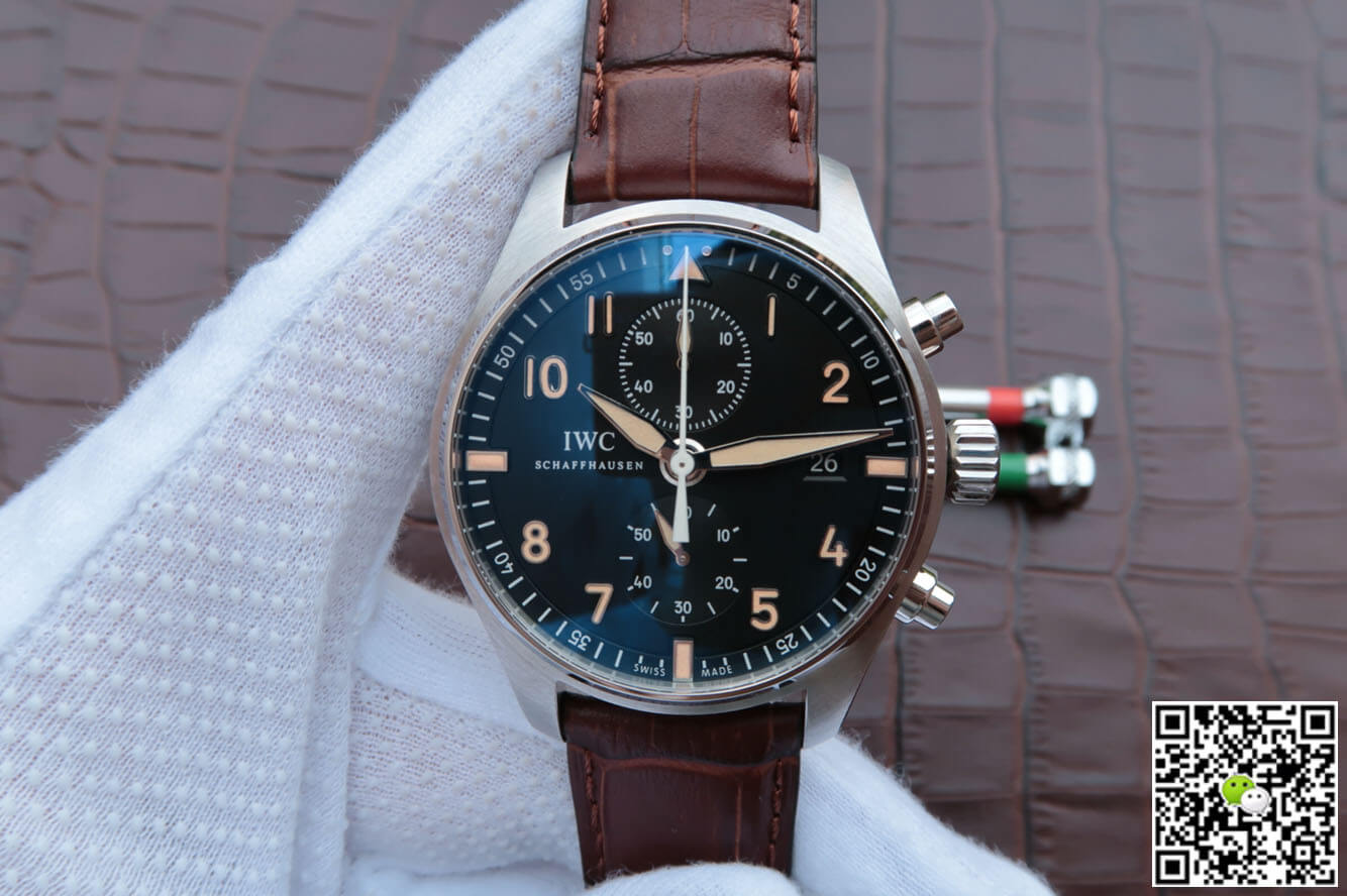 Replica IWC Pilot IW387808 1:1 Best Edition ZF Factory Black Dial