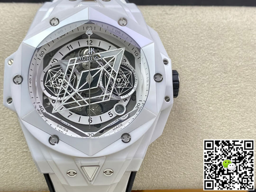Replica Hublot Big Bang Sang Bleu II 418.HX.2001.RX.MXM21 1:1 Best Edition BB Factory White Ceramics