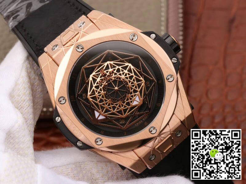 Replica Hublot Big Bang Sang Bleu King Gold 415.OX.1118.VR.MXM17 TMF Factory Mechanical Watches 1:1 Best Edition Swiss ETA1213