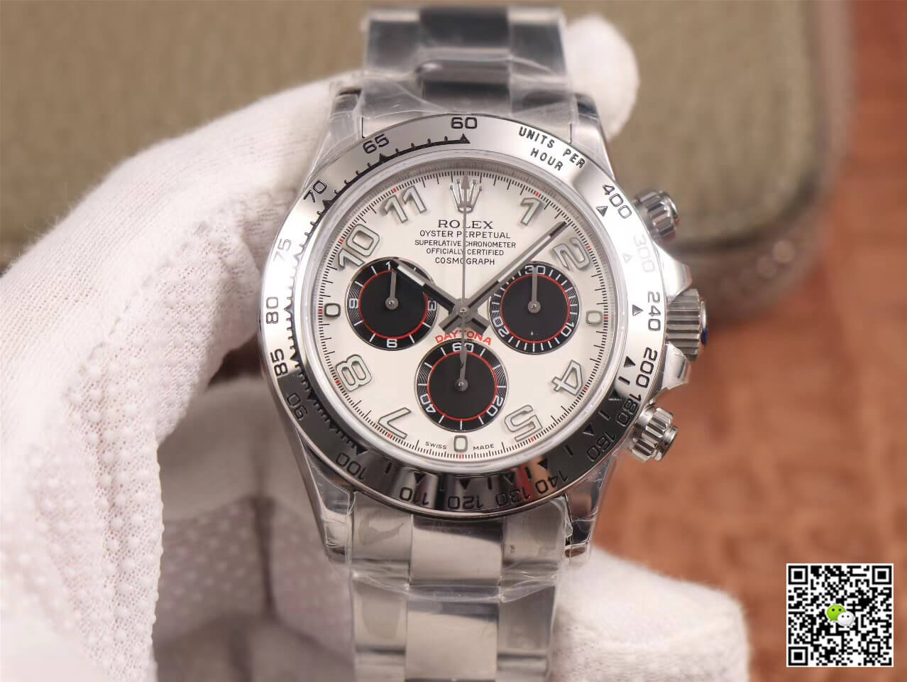 Replica R01ex Daytona Cosmograph 116509 1:1 Best Edition JH Factory 18K White Gold