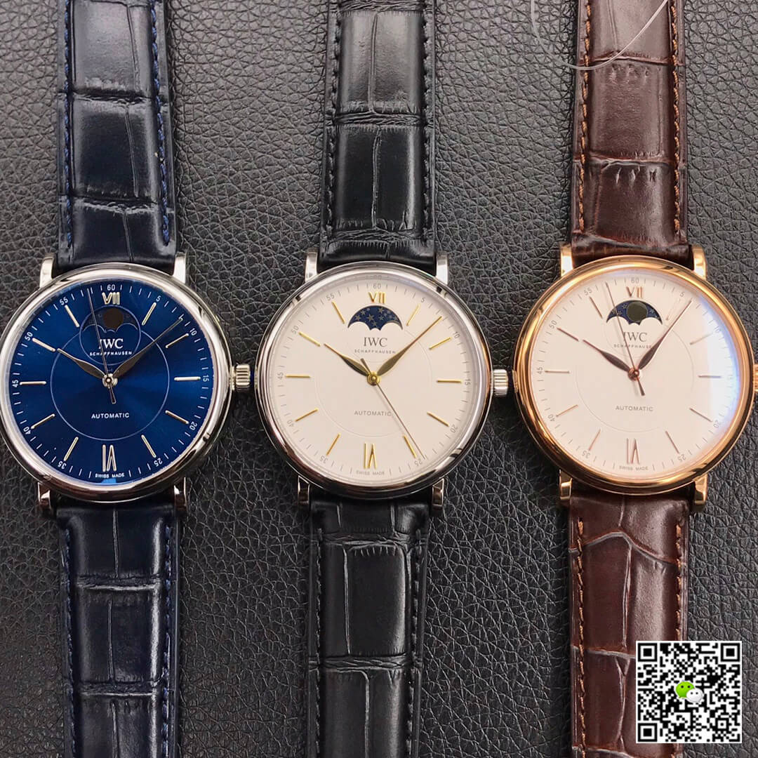 Replica IWC Portofino Moon Phase IW459401 1:1 Best Edition MKS Factory Rose Gold White Dial