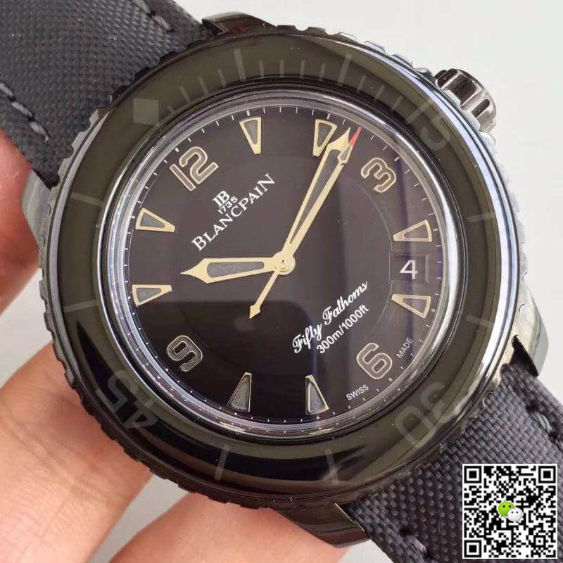 Replica Blancpain Fifty Fathoms 5015-11C30-52 ZF Factory Mechanical Watches 1:1 Best Edition Swiss ETA1315 Black Dial