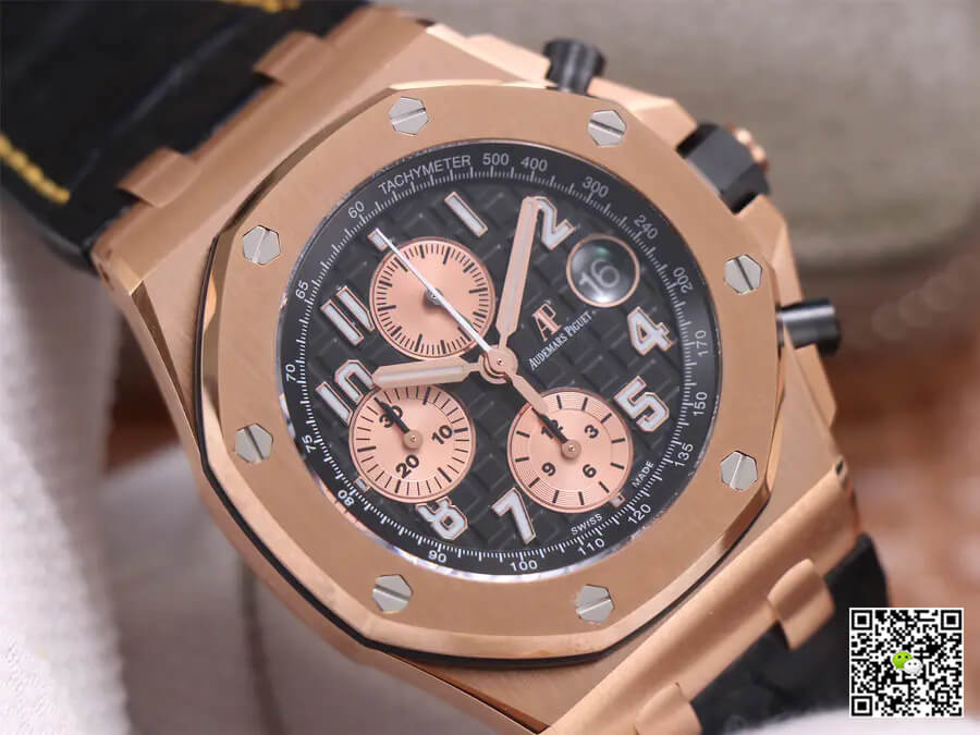 Replica Audemars P1g*et Royal Oak Offshore 26470OR 1:1 Best Edition JF Factory Black Dial