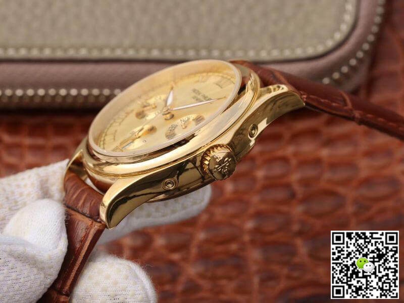 Replica Pat*k Phi1i*pe Complications Annual Calendar 1:1 Best Edition Swiss ETA315SQA Gold Dial