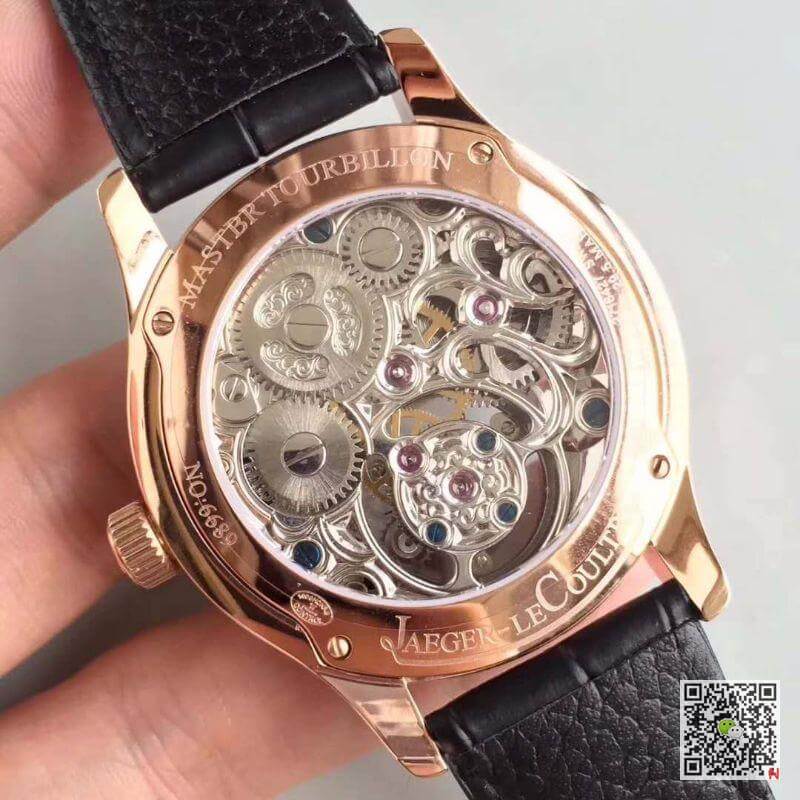 Replica Jaeger-LeCoultre Master Grande Tradition Tourbillon Men Watches 1:1 Best Edition Swiss Tourbillon 18K Rose Gold White Dial