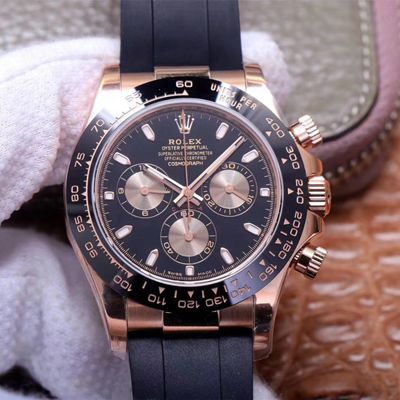R01ex Daytona Replica M116515LN-0017 1:1 Best Edition Noob Factory Black Dial Swiss ETA4130