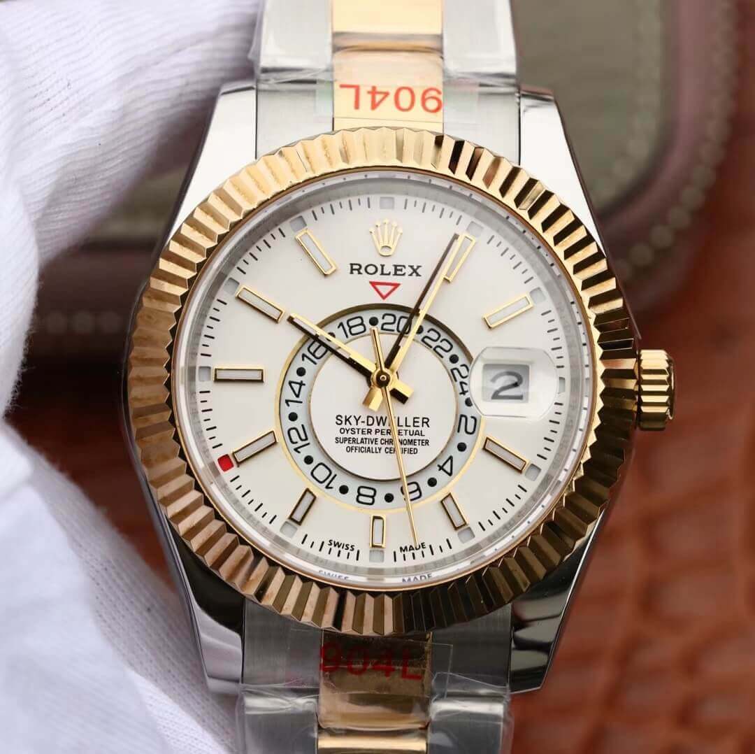 Replica R01ex Sky Dweller M326933-0009 1:1 Best Edition Noob Factory White Dial