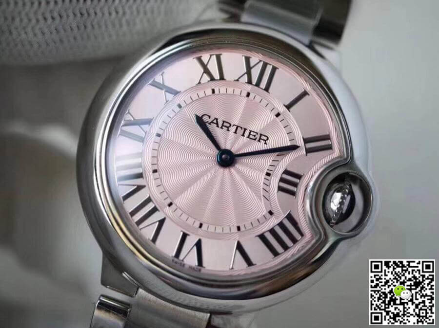 Replica Ballon Bleu De Ca*t1er WE902073 33mm V6 Factory 1:1 Best Edition Swiss Quartz ETA157 Pink Dial