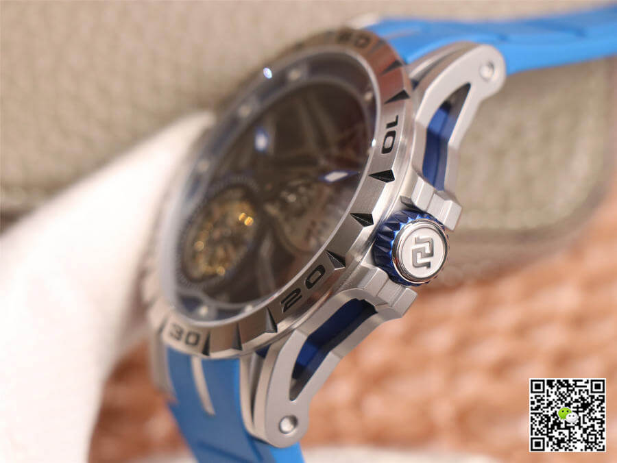 Replica Roger Dubuis Excalibur Spidr RDDBEX0479 1:1 Best Edition JB Factory Tourbillon Skeleton Dial