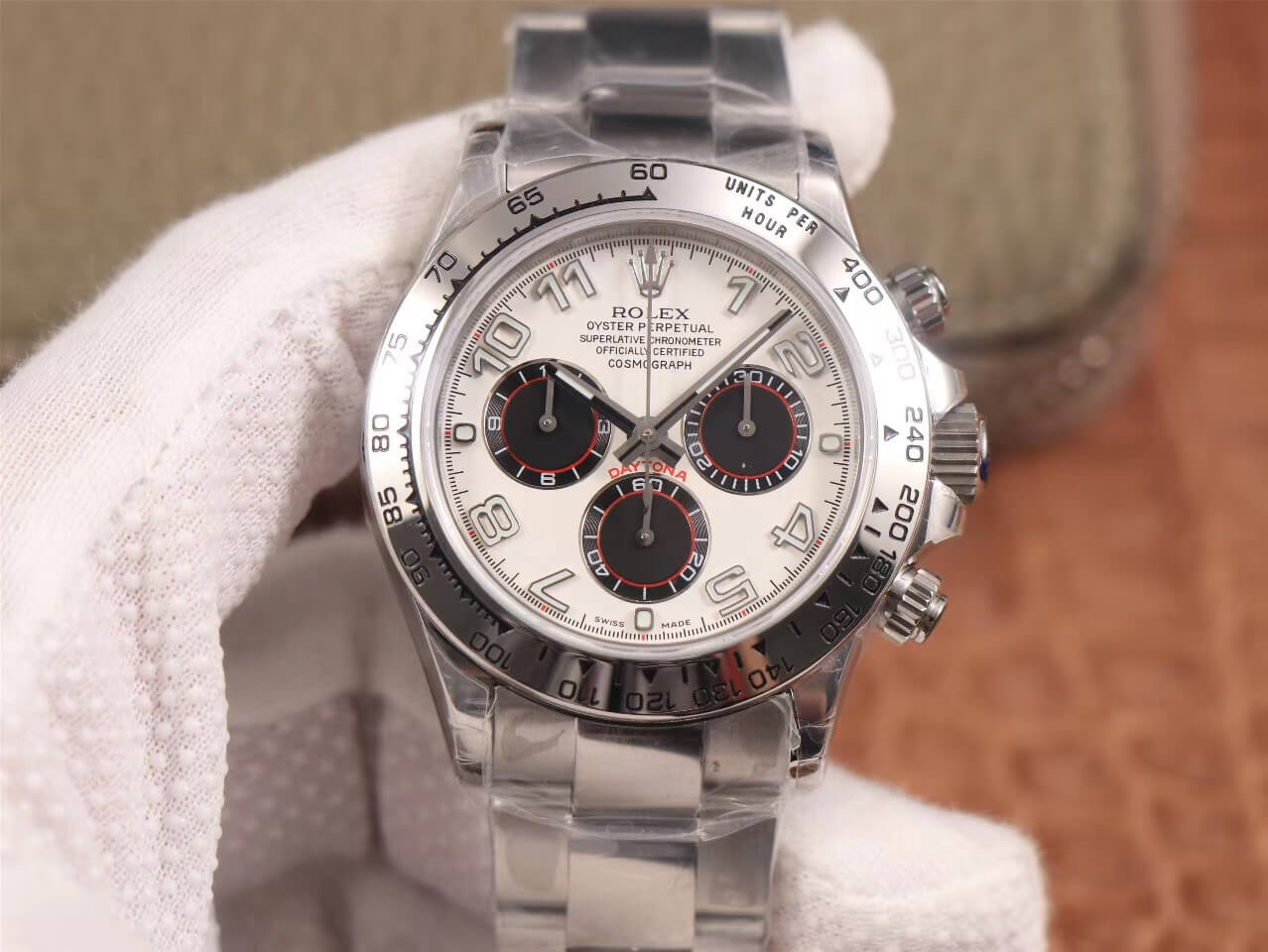 Replica R01ex Daytona Cosmograph 116509 1:1 Best Edition JH Factory 18K White Gold