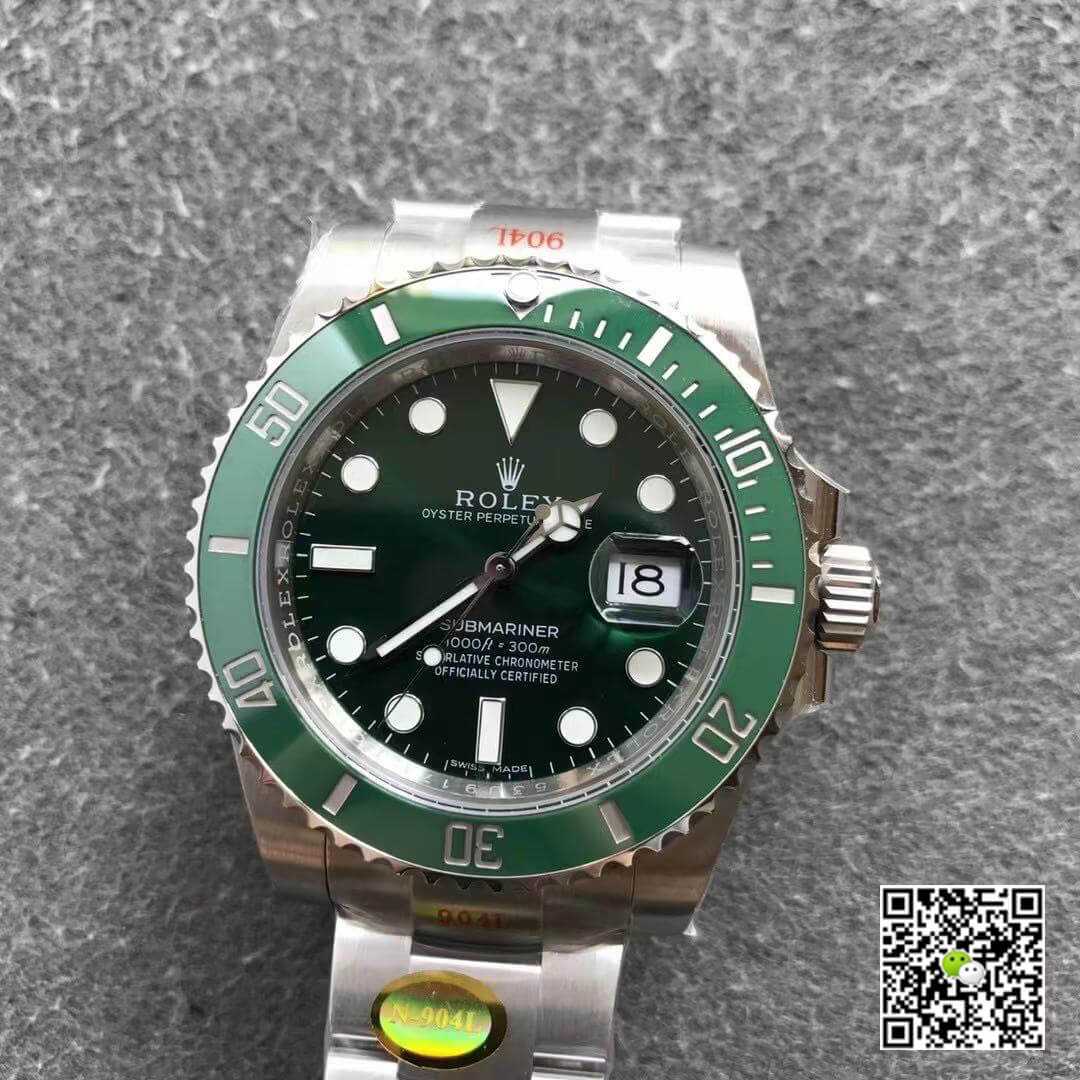 R01ex Submariner Replica 116610LN 1:1 Best Edition Noob Factory V12 Green Circle
